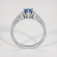 0.38 Ct. Blue Sapphire Ring, 18K White Gold 3