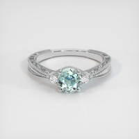 0.96 Ct. Sapphire Ring, 18K White Gold 1