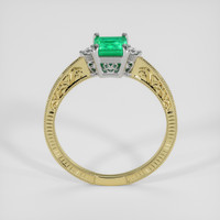 0.72 Ct. Emerald Ring, 18K White & Yellow 3