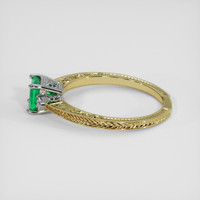 0.72 Ct. Emerald Ring, 18K White & Yellow 4