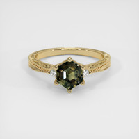 1.58 Ct. Color Change Sapphire Ring, 10K Yellow Gold 1
