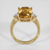 6.12 Ct. Brownish Orange Tourmaline Ring, 14K Yellow Gold 3