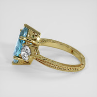 3.90 Ct. Swiss Blue Topaz Ring, 14K Yellow Gold 4