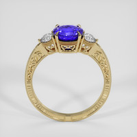 2.06 Ct. Violetish Blue Tanzanite Ring, 14K Yellow Gold 3