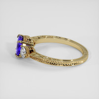 2.06 Ct. Violetish Blue Tanzanite Ring, 14K Yellow Gold 4