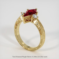 1.01 Ct. Gemstone Ring, 14K Yellow Gold 2