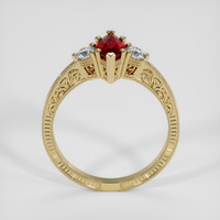 0.76 Ct. Ruby Ring, 14K Yellow Gold 3