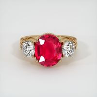 4.22 Ct. Ruby Ring, 14K Yellow Gold 1