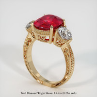 4.22 Ct. Ruby Ring, 14K Yellow Gold 2
