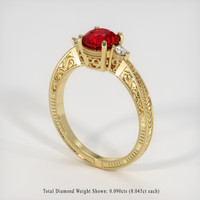 1.56 Ct. Ruby Ring, 14K Yellow Gold 2