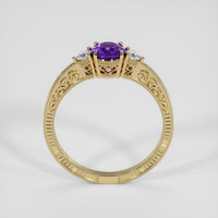 0.92 Ct. Pinkish Purple Sapphire Ring, 14K Yellow Gold 3