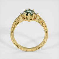 1.22 Ct. Green Sapphire Ring, 14K Yellow Gold 3