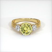 1.93 Ct. Yellow Sapphire Ring, 14K Yellow Gold 1