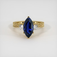 3.03 Ct. Sapphire Ring, 18K Yellow Gold 1