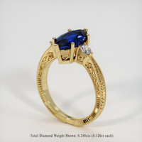 3.03 Ct. Sapphire Ring, 18K Yellow Gold 2