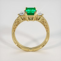 1.24 Ct. Emerald Ring, 18K Yellow Gold 3