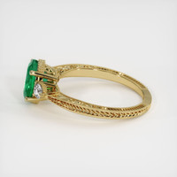 1.21 Ct. Emerald Ring, 18K Yellow Gold 4