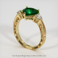1.98 Ct. Emerald Ring, 18K Yellow Gold 2