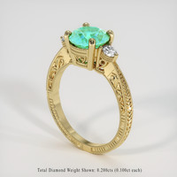 1.44 Ct. Emerald Ring, 18K Yellow Gold 2