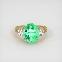 4.62 Ct. Emerald Ring, 18K Yellow Gold 1