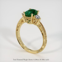 1.26 Ct. Emerald Ring, 18K Yellow Gold 2