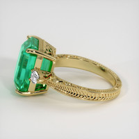 7.63 Ct. Emerald Ring, 18K Yellow Gold 4