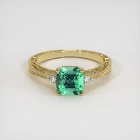 1.19 Ct. Emerald Ring, 18K Yellow Gold 1