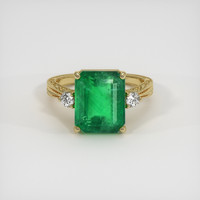 5.55 Ct. Emerald Ring, 18K Yellow Gold 1