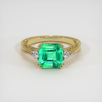 2.07 Ct. Emerald Ring, 18K Yellow Gold 1