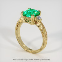 2.07 Ct. Emerald Ring, 18K Yellow Gold 2