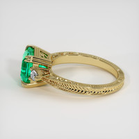 2.07 Ct. Emerald Ring, 18K Yellow Gold 4