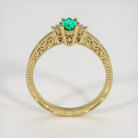 0.50 Ct. Emerald Ring, 18K Yellow Gold 3