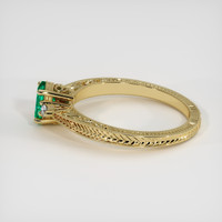 0.50 Ct. Emerald Ring, 18K Yellow Gold 4