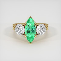 1.90 Ct. Emerald Ring, 18K Yellow Gold 1