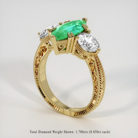 1.90 Ct. Emerald Ring, 18K Yellow Gold 2