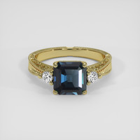 2.03 Ct. Blue Cobalt Spinel Ring, 18K Yellow Gold 1