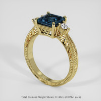 2.03 Ct. Blue Cobalt Spinel Ring, 18K Yellow Gold 2