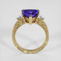 2.52 Ct. Violetish Blue Tanzanite Ring, 18K Yellow Gold 3