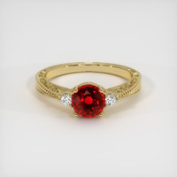 1.56 Ct. Ruby Ring, 18K Yellow Gold 1