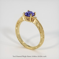1.43 Ct. Color Change Sapphire Ring, 18K Yellow Gold 2