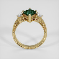 1.44 Ct. Bluish Green Sapphire Ring, 18K Yellow Gold 3