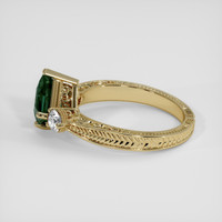 1.44 Ct. Bluish Green Sapphire Ring, 18K Yellow Gold 4