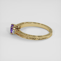 0.92 Ct. Pinkish Purple Sapphire Ring, 18K Yellow Gold 4
