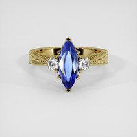 1.96 Ct. Blue Sapphire Ring, 18K Yellow Gold 1