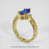 1.96 Ct. Blue Sapphire Ring, 18K Yellow Gold 2