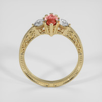 1.03 Ct. Padparadscha Sapphire Ring, 18K Yellow Gold 3