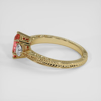 1.03 Ct. Padparadscha Sapphire Ring, 18K Yellow Gold 4