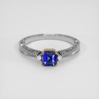 0.99 Ct. Blue Sapphire Ring, 14K Yellow & White 1