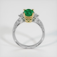 1.21 Ct. Emerald Ring, 18K Yellow & White 3