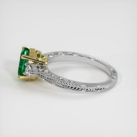 1.21 Ct. Emerald Ring, 18K Yellow & White 4
